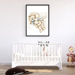 Ladda upp bild till gallerivisning, Søde sovende babyplakater med bamse - Customized Product
