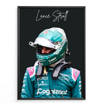 Ladda upp bild till gallerivisning, Lance Stroll F1-affisch | Unik design på över 20 internationella banor
